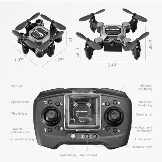 1080P Drone with Camera, FPV Drone for Kid and Adults, Foldable Drone RC Quadcopter with 3D Flips, Altitude Hold, 50X Zoom, Headless Mode, APP Control-(Upgrade2025)